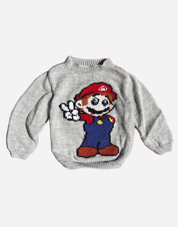 PULL GRIS - MARIO - 6 ANS