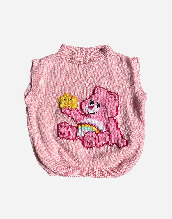 PULL SANS MANCHES BISOUNOURS - ROSE - 4 ANS