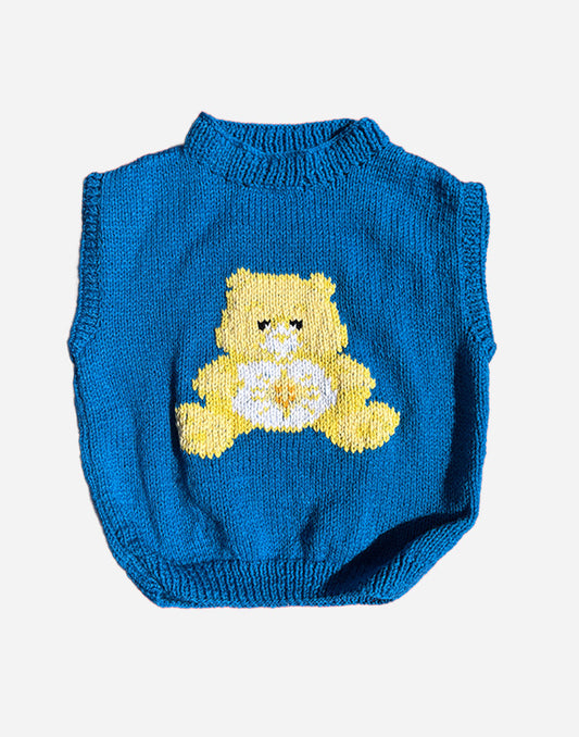 PULL SANS MANCHES BISOUNOURS - BLEU ÉLECTRIQUE - 2 ANS