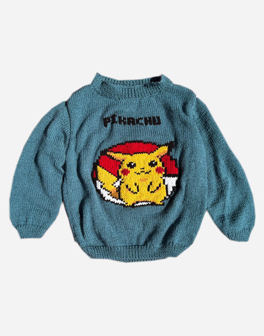 PULL PIKACHU - VERT - 6 ANS