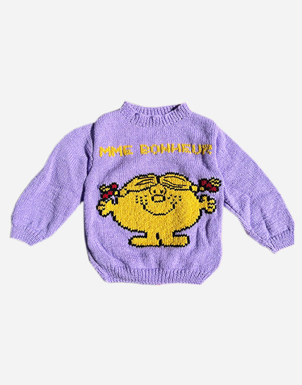 PULL MADAME BONHEUR - VIOLET - 4/5 ANS