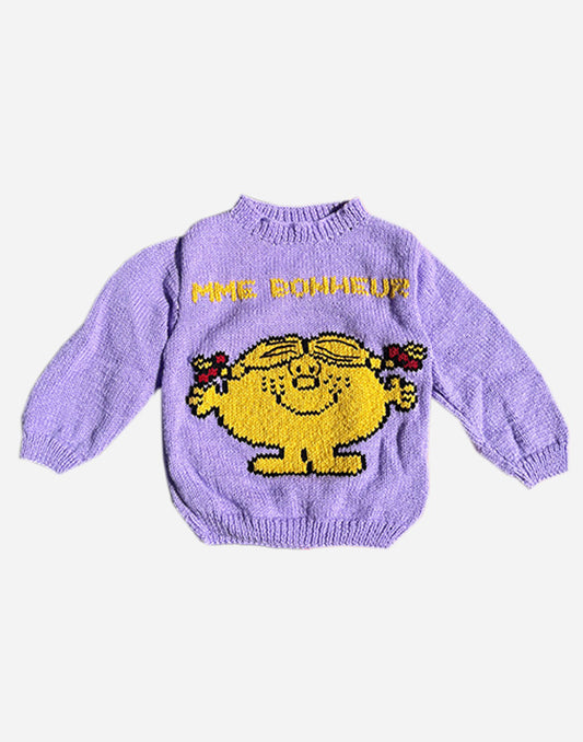 PULL MADAME BONHEUR - VIOLET - 4/5 ANS