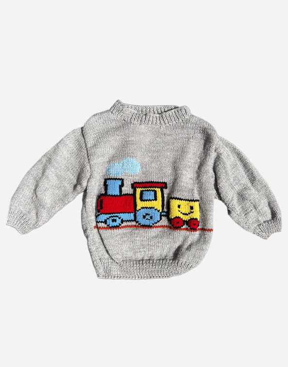 PULL - TRAIN - GRIS - 2 ANS