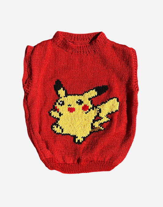 PULL SANS MANCHES - PIKACHU - ORANGE - 4 ANS