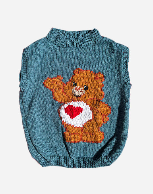 PULL SANS MANCHES BISOUNOURS - BLEU/ORANGE - 4 ANS